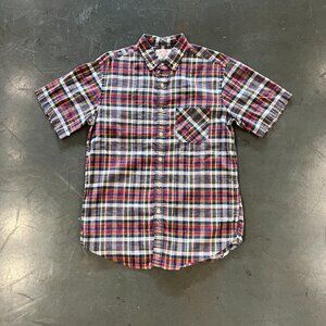 Vintage Brooks Brothers Plaid Short Sleeve Shirt • M